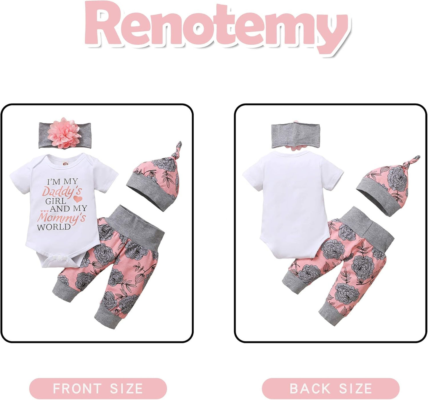 Newborn Infant Baby Girl Clothes Summer Outfits Infant Romper Pants Cute Toddler Girl Clothes Gift Set