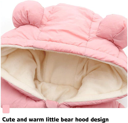 Cute Baby Boys Snowsuit New Born Baby Girls Winter Coat Toddler Clothes